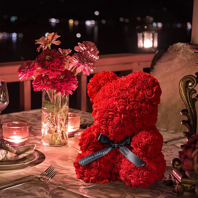 Led Red Rose Teddy