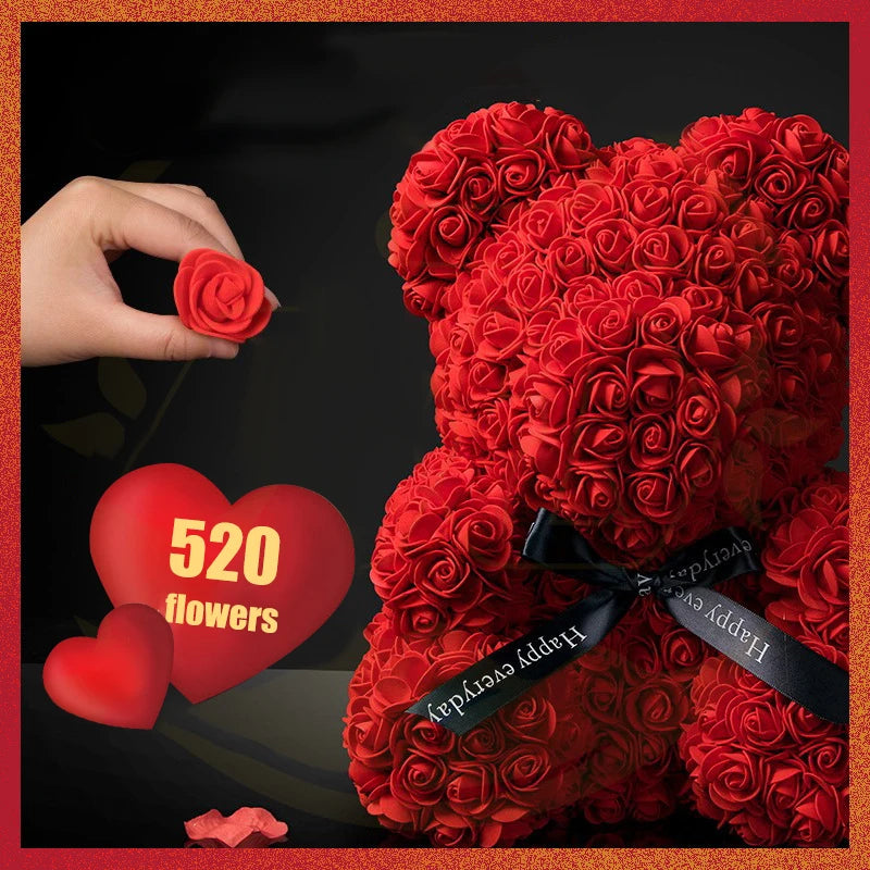 Led Red Rose Teddy