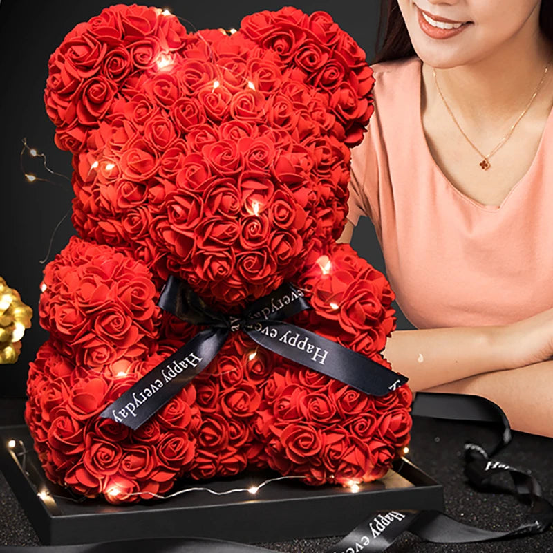 Led Red Rose Teddy