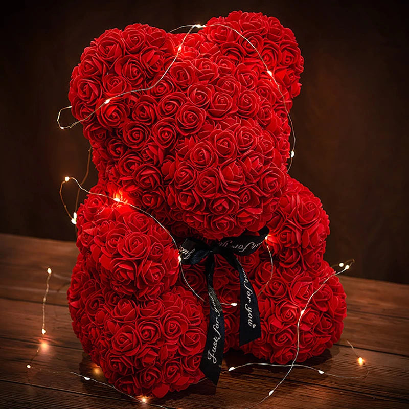 Led Red Rose Teddy